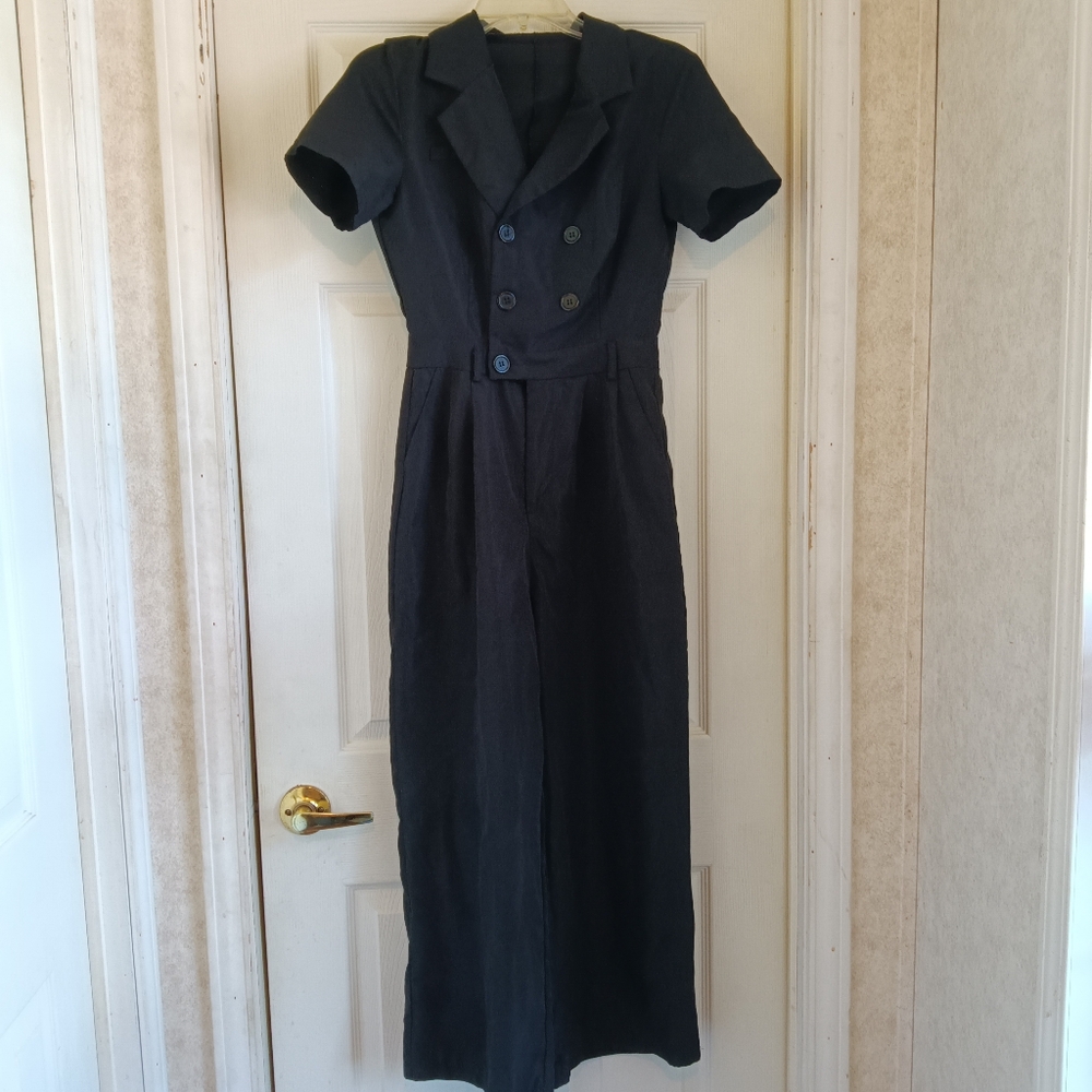 Chic Black Long Sleeve Women's Jumpsuit